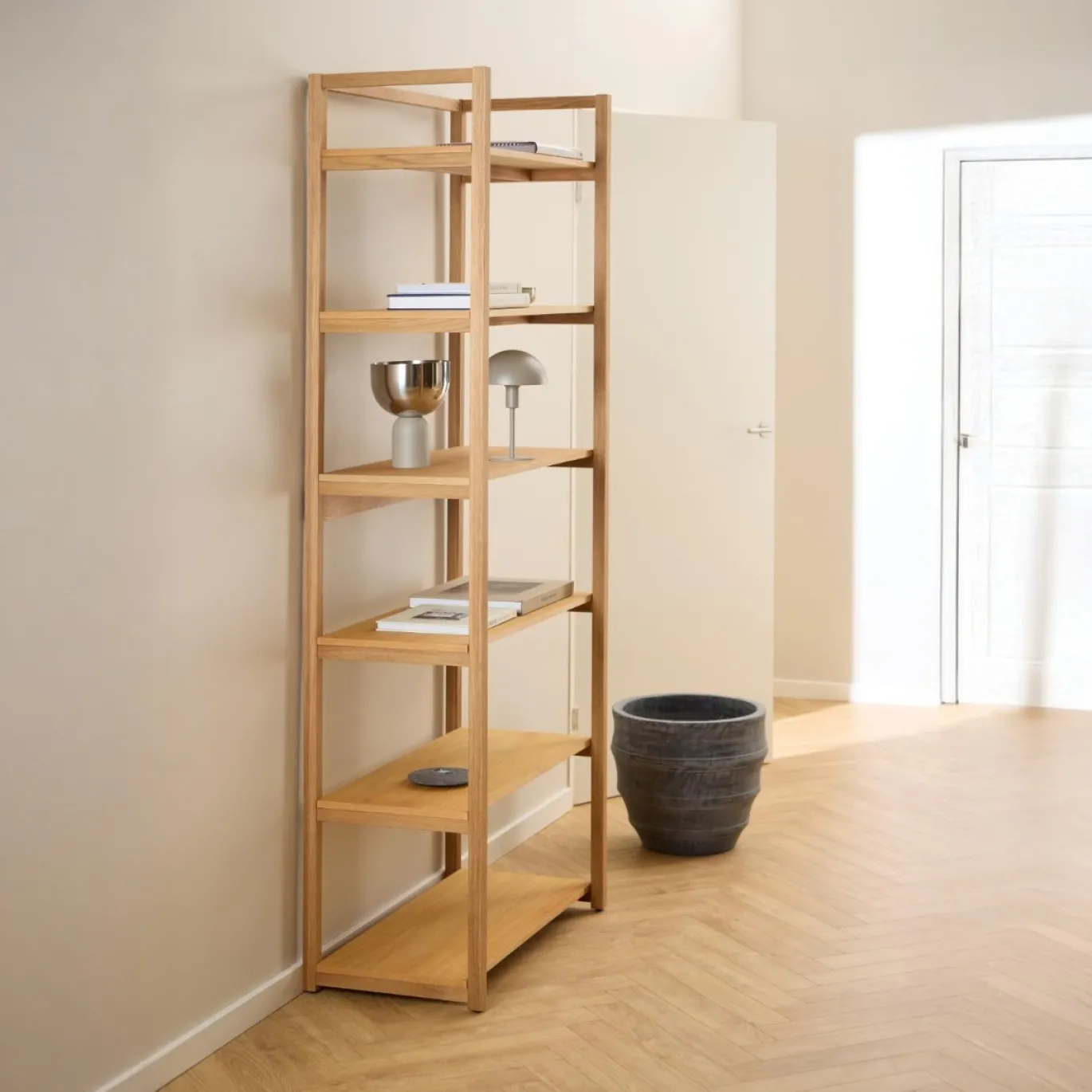 Boekenkast Mista Eikenfineer 199cm - Giga Living