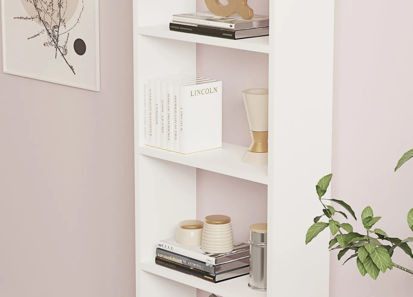 Boekenkast New Wit 160cm