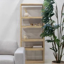 Boekenkast Noëlle 200cm Naturel - Giga Meubel
