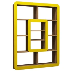 Boekenkast Orkide Melamine Geel