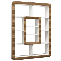 Boekenkast Orkide Walnoot/Wit 140cm
