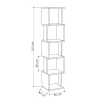 Boekenkast Piri Melamine Sonoma Eiken Antraciet