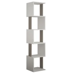 Boekenkast Piri Melamine Wit Licht Mokka