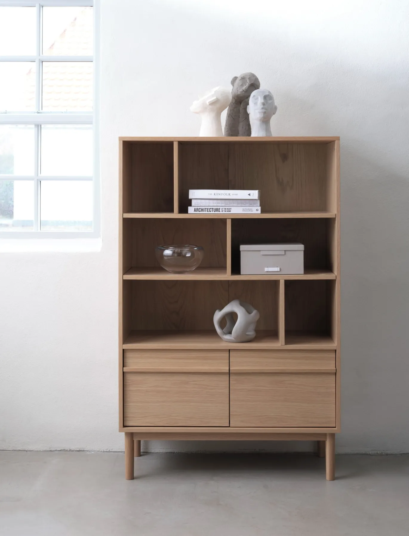 Boekenkast Ponza Naturel Eiken 140cm - Giga Living