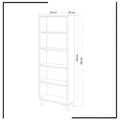 Boekenkast Potena Wit 162cm