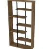 Boekenkast Presto Melamine Walnoot Zwart