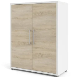 Boekenkast Prima Dicht Wit/Naturel - Giga Living