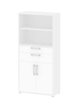 Boekenkast Prima Wit 2-lades 186cm - Giga Living