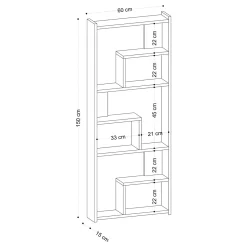 Boekenkast Prins Wit 150cm