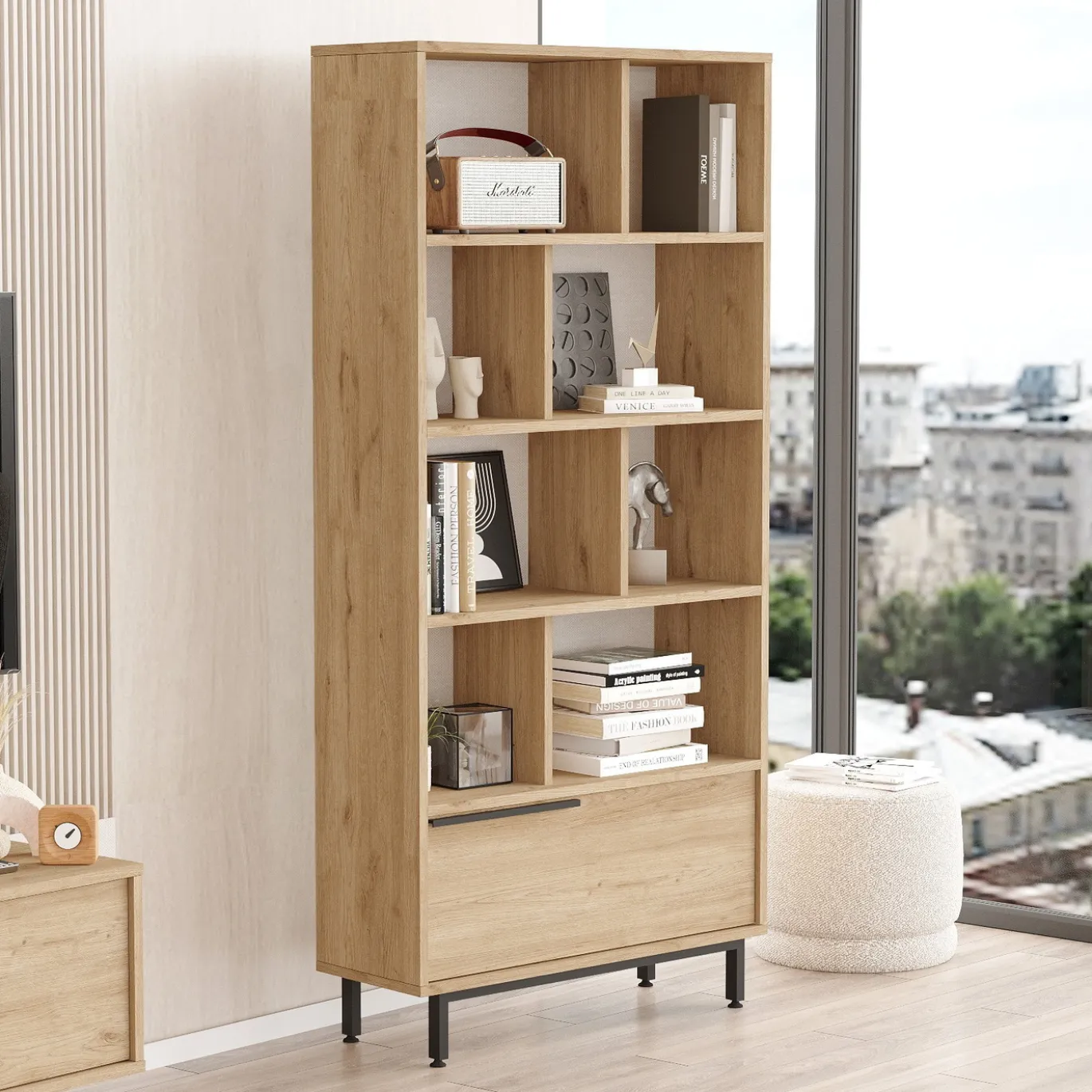 Boekenkast Roard Naturel 175cm