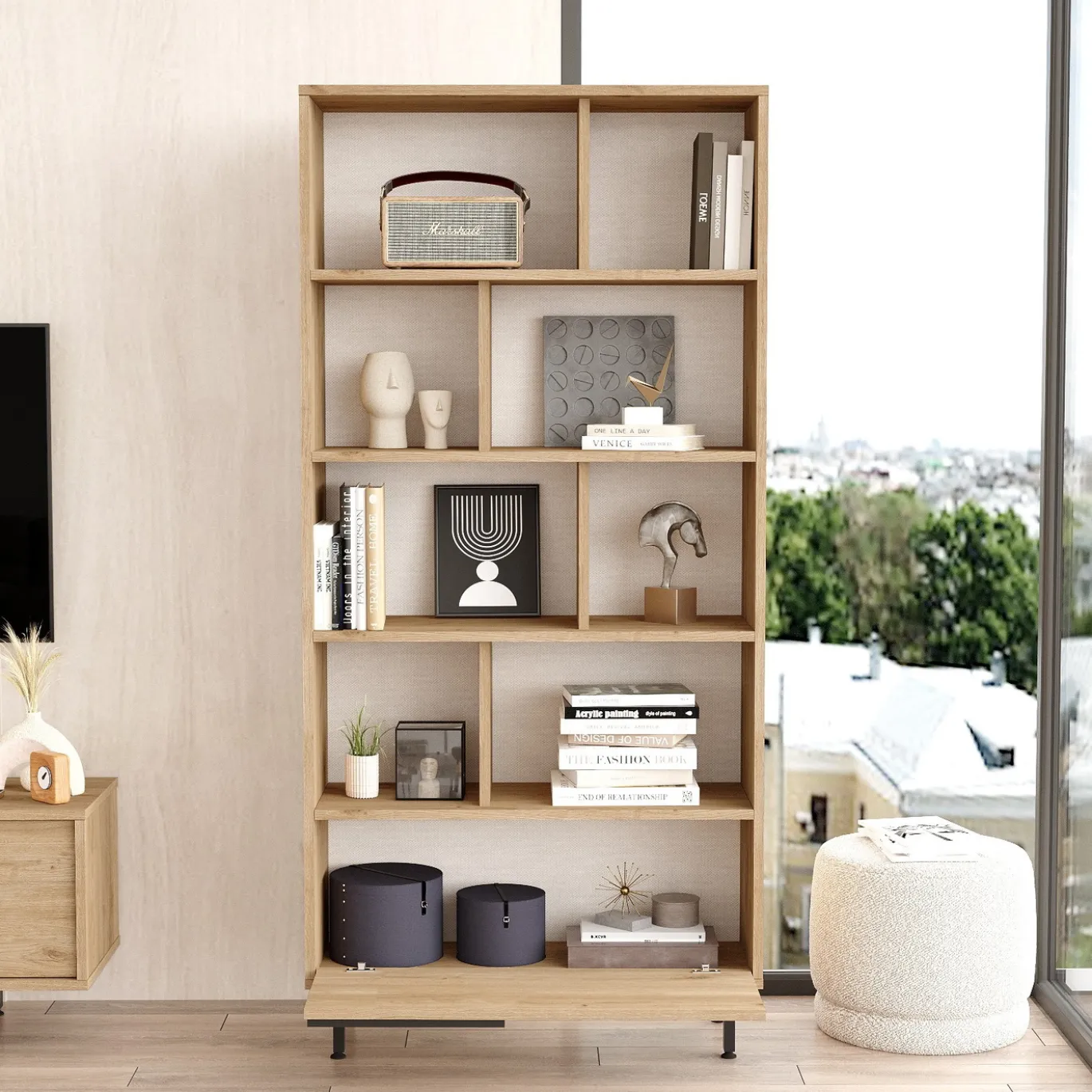 Boekenkast Roard Naturel 175cm