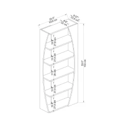Boekenkast Selge Wit/Naturel 150cm