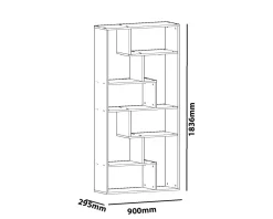 Boekenkast Serra Wit 184cm