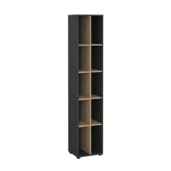 Boekenkast Sign Jackson A Hickory Matgrijs 41x205cm - Giga Living