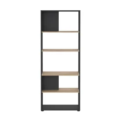 Boekenkast Sign Jackson Hickory Matgrijs 80x205cm - Giga Living
