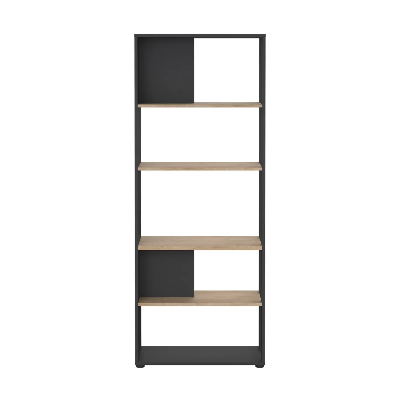 Boekenkast Sign Jackson Hickory Matgrijs 80x205cm - Giga Living