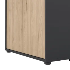 Boekenkast Sign Jackson Hickory Matgrijs 124cm - Giga Living