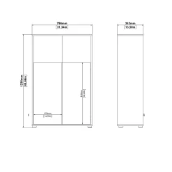 Boekenkast Sign Jackson Hickory Matgrijs 124cm - Giga Living