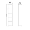 Boekenkast Sign Wit Jackson Hickory 41x205cm - Giga Living