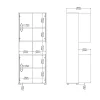 Boekenkast Sign Wit Jackson Hickory 240x205cm - Giga Living