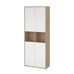 Boekenkast Sign Wit Jackson Hickory 4-deurs 205cm - Giga Living