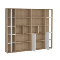 Boekenkast Sign Wit Jackson Hickory 240x205cm - Giga Living