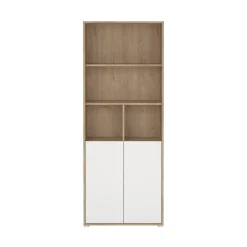 Boekenkast Sign Wit Jackson Hickory 2-deurs 205cm - Giga Living