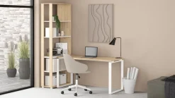 Boekenkast Sign Wit Jackson Hickory 80x205cm - Giga Living