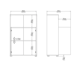 Boekenkast Sign Wit Jackson Hickory 124cm - Giga Living