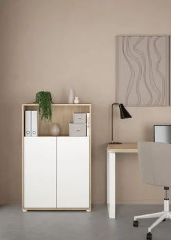 Boekenkast Sign Wit Jackson Hickory 124cm - Giga Living