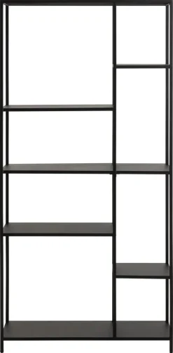 Boekenkast Valencia Metal Zwart 165cm - Giga Living