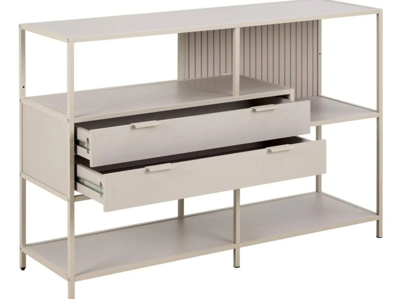 Boekenkast Varven Melamine Grijs Met Lades 114cm - Giga Living