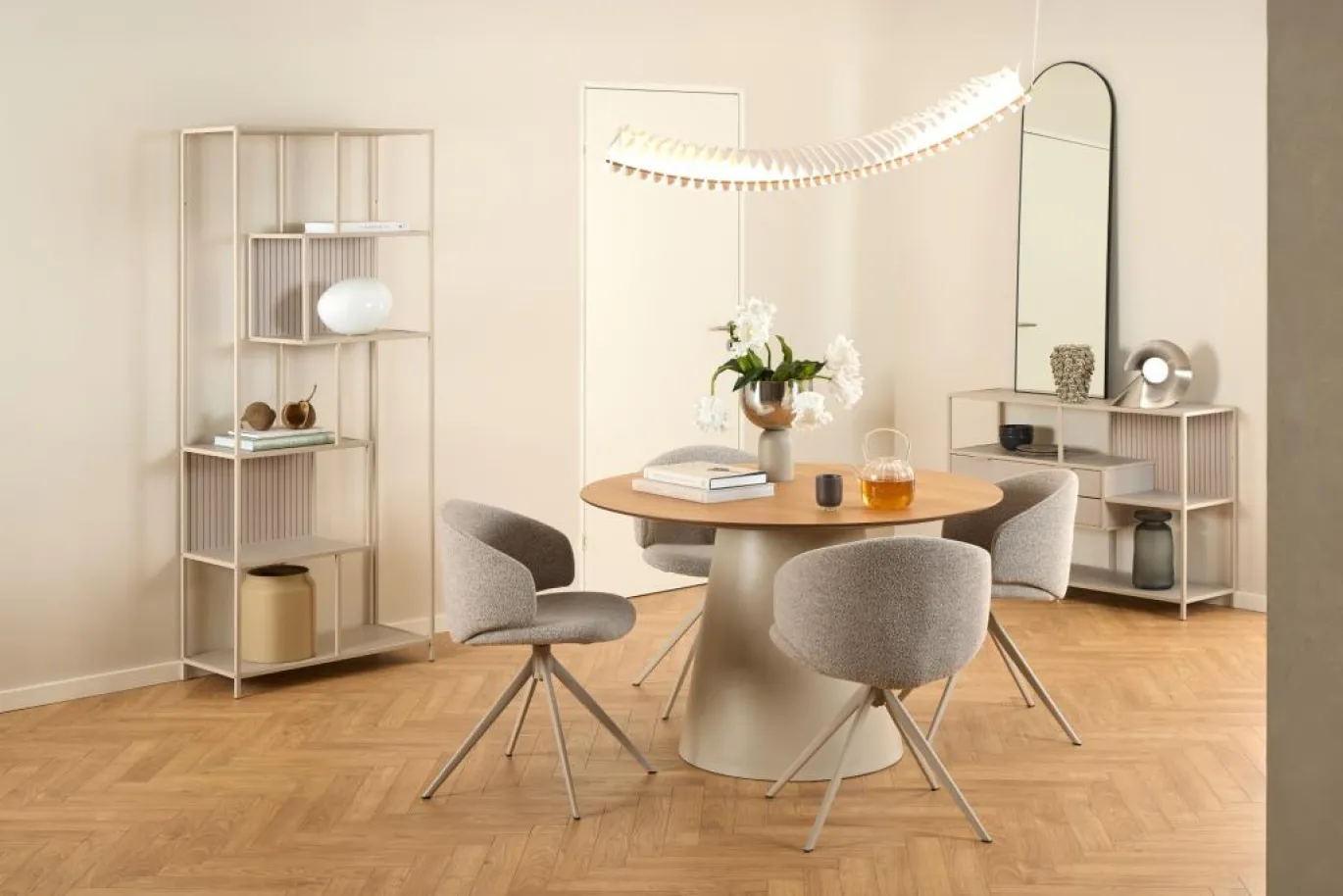 Boekenkast Varven Melamine Grijs Met Lades 114cm - Giga Living