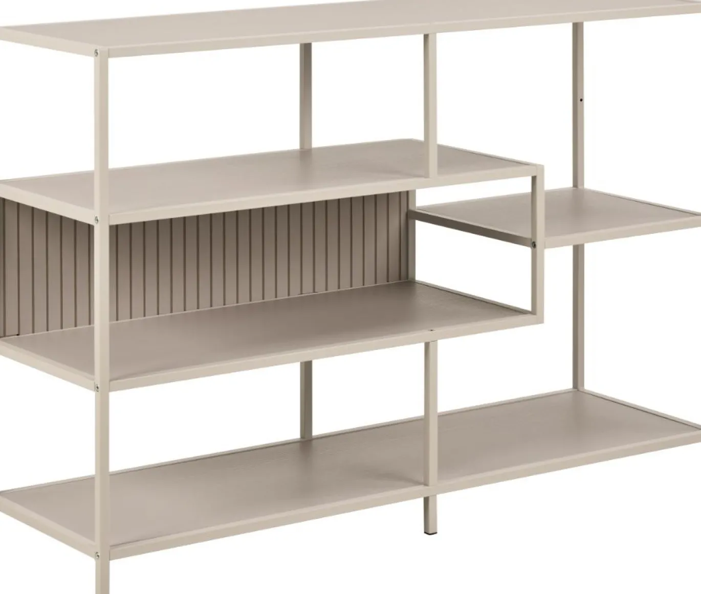 Boekenkast Varven Melamine Grijs Open 114cm - Giga Living