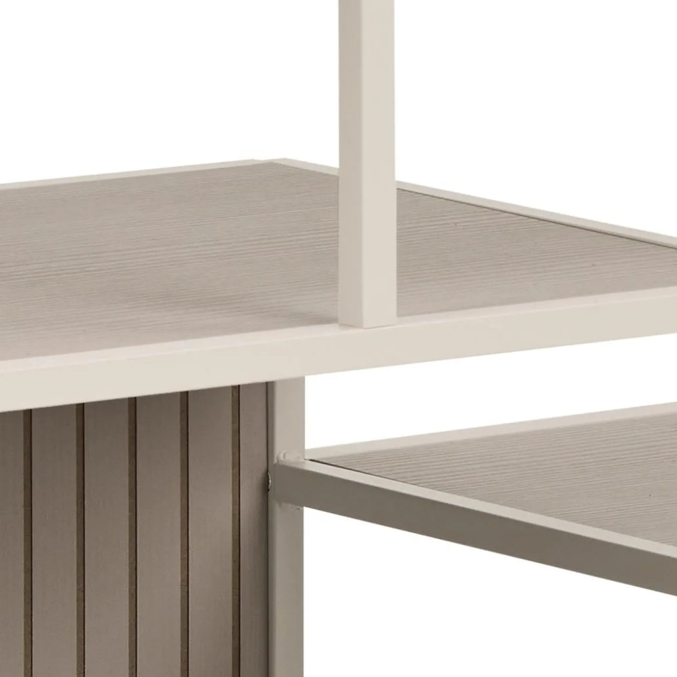 Boekenkast Varven Melamine Grijs Open 114cm - Giga Living
