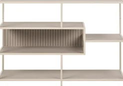 Boekenkast Varven Melamine Grijs Open 114cm - Giga Living