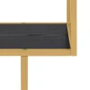 Boekenkast Varven Melamine Zwart/Goud Ash 185cm - Giga Living