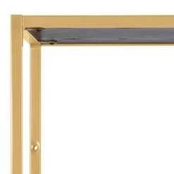 Boekenkast Varven Melamine Zwart/Goud Ash 185cm - Giga Living