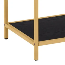 Boekenkast Varven Melamine Zwart/Goud Ash 185cm - Giga Living