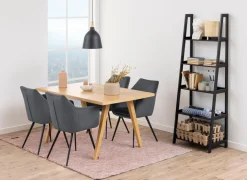 Boekenkast Zoster Mdf Zwart 180cm - Giga Living