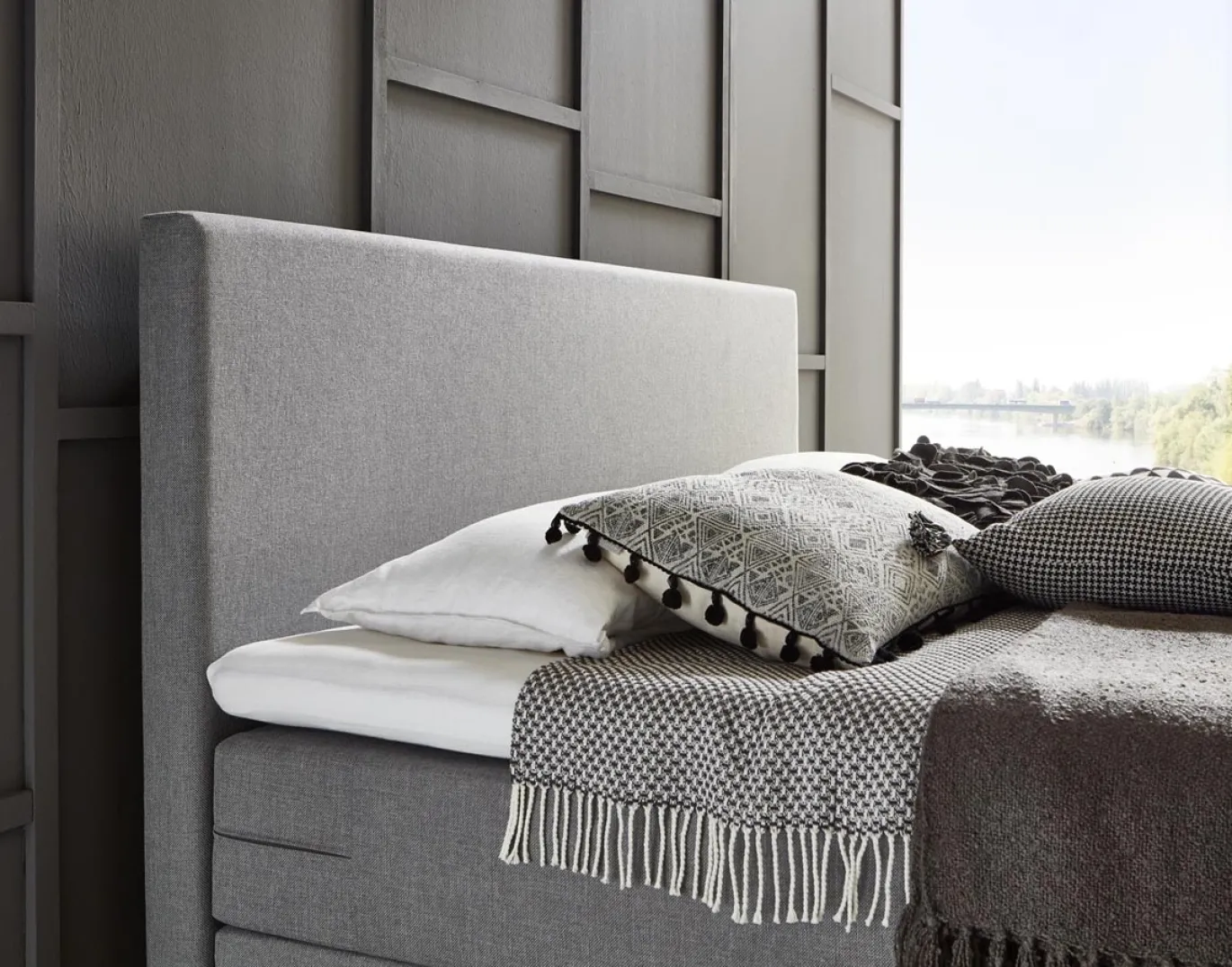 Boxspring Hugo Beige 180x200cm - Giga Meubel