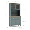 Buffetkast Misti Khaki Groen/eiken - Giga Meubel