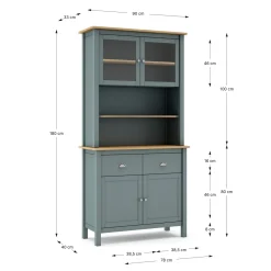 Buffetkast Misti Khaki Groen/eiken - Giga Meubel
