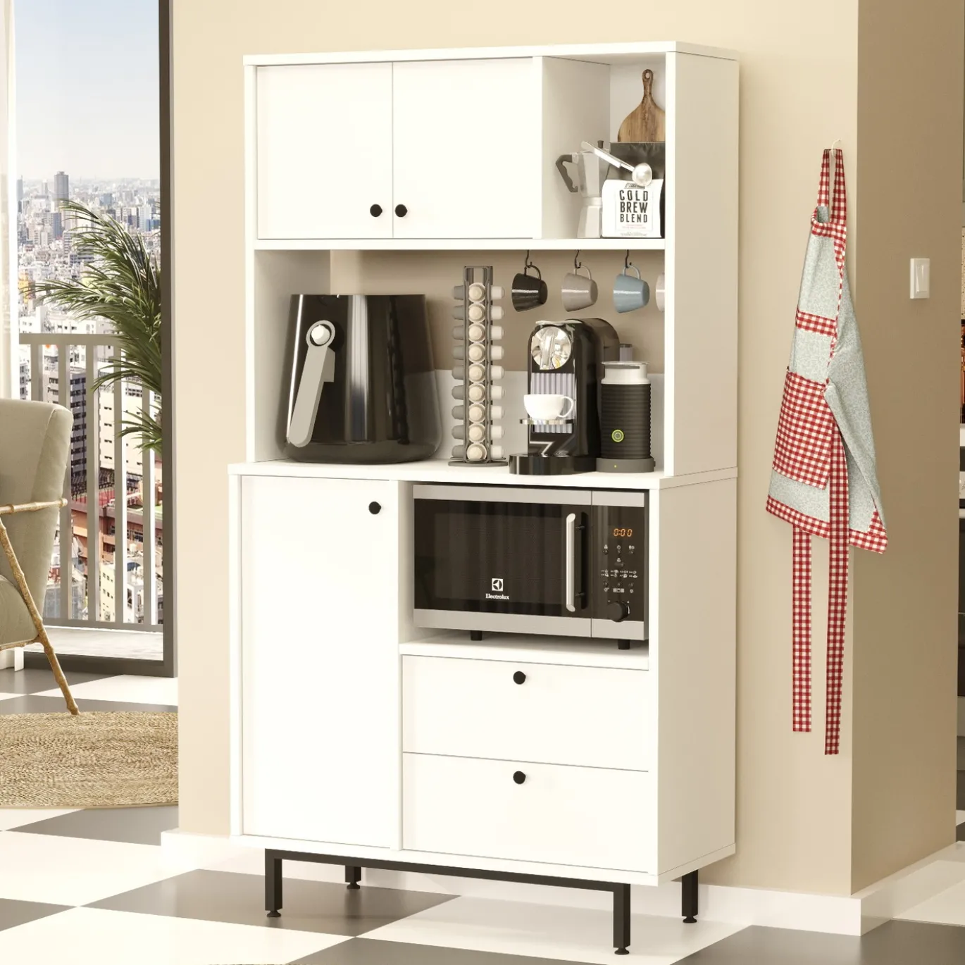 Buffetkast Roland Wit 88x160cm