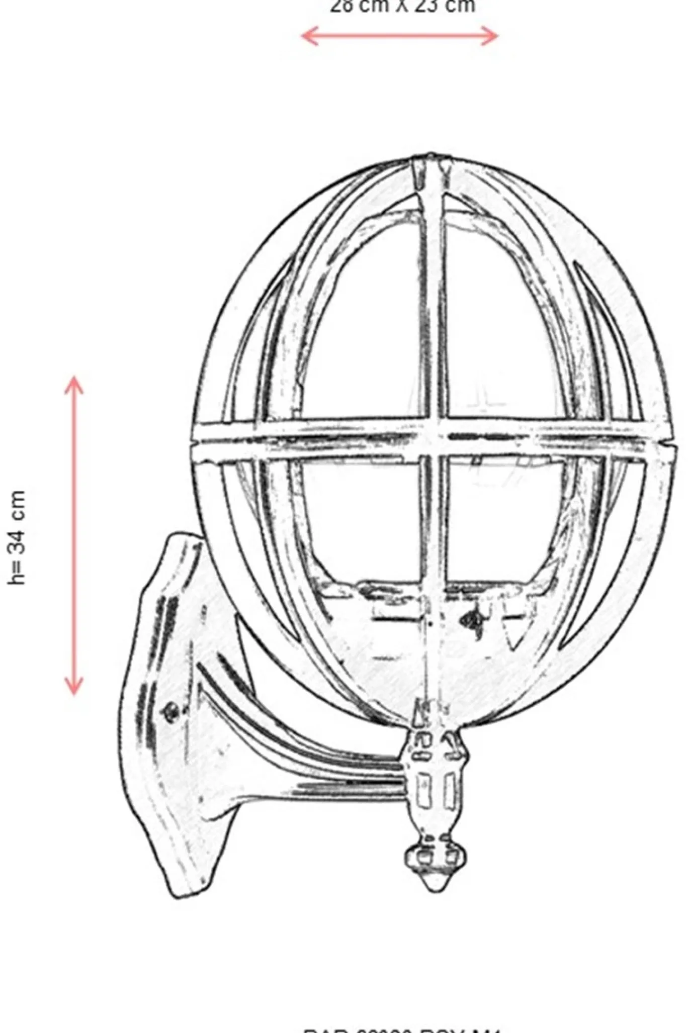 Buitenwandlamp Maryam Zwart