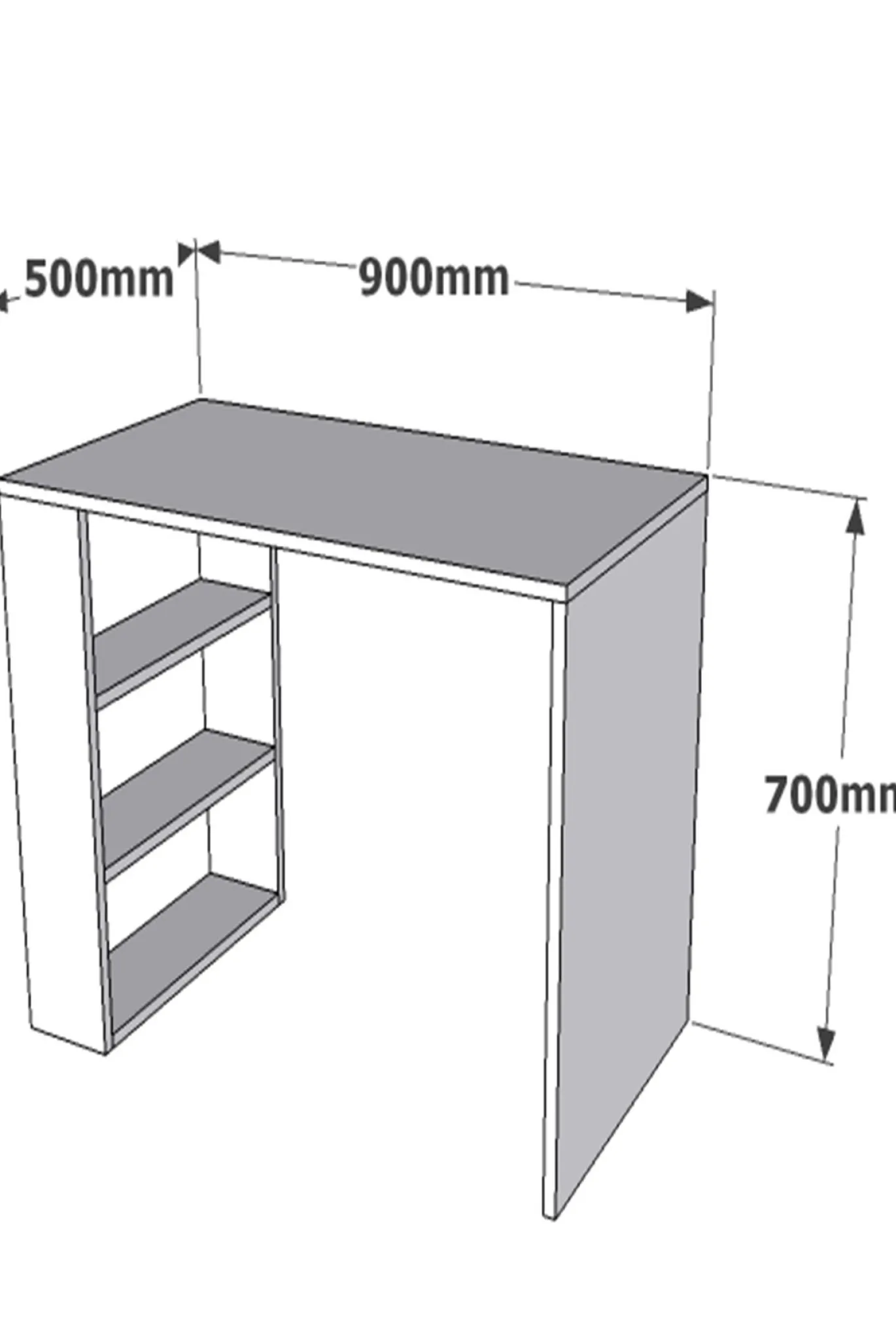 Bureau Cool Wit 90cm