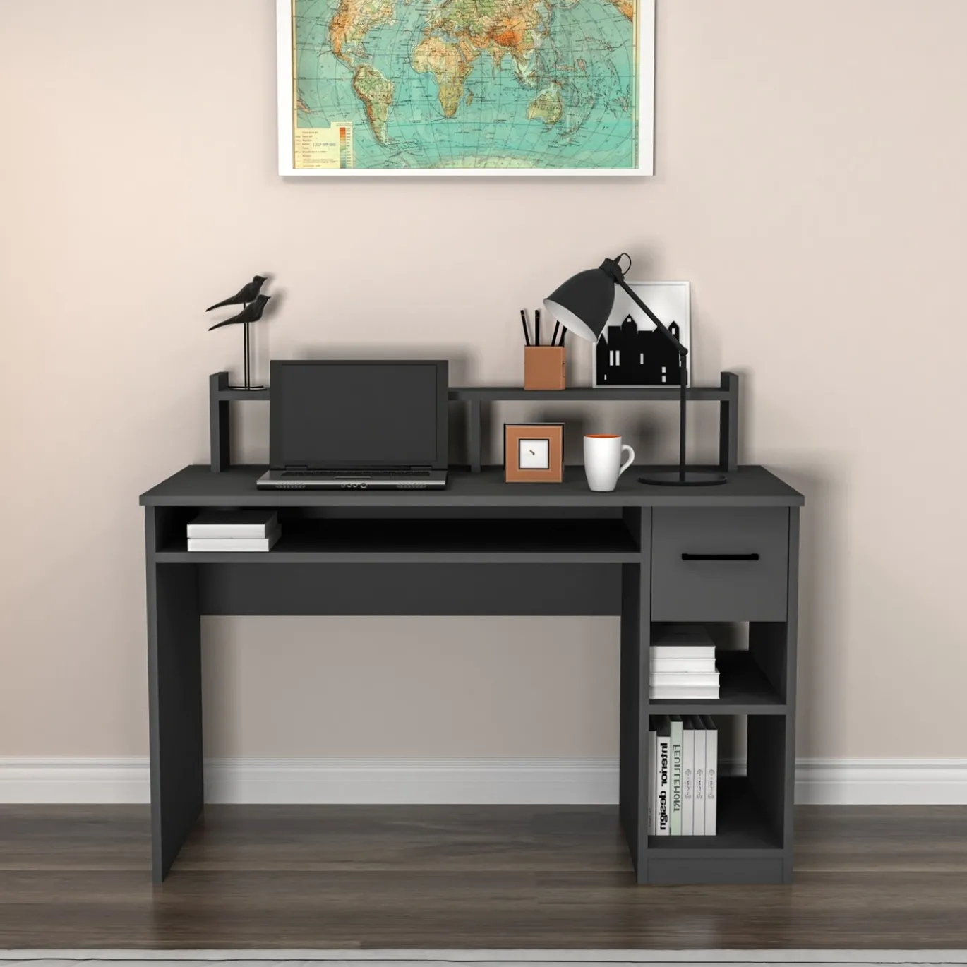 Bureau Eslem Antraciet 120cm