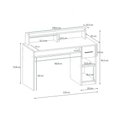 Bureau Eslem Wit 120cm