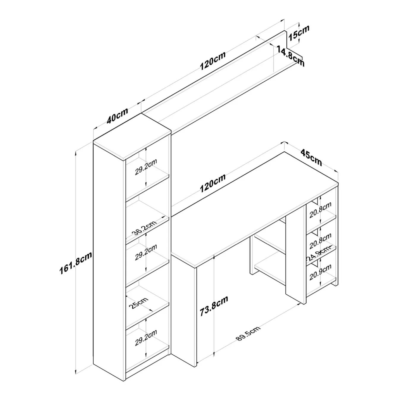 Bureau Fakili Walnoot/Antraciet
