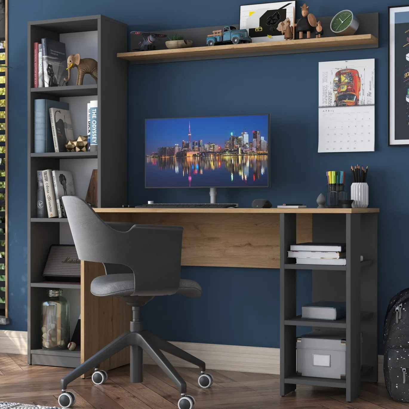 Bureau Fakili Walnoot/Antraciet